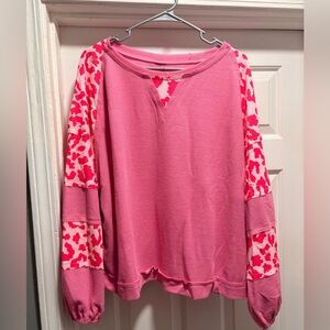 Pink Patterned Women's Top